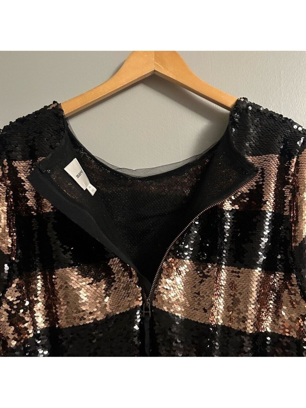 Maeve Black and Gold Sequin Top - Picture 6 of 10